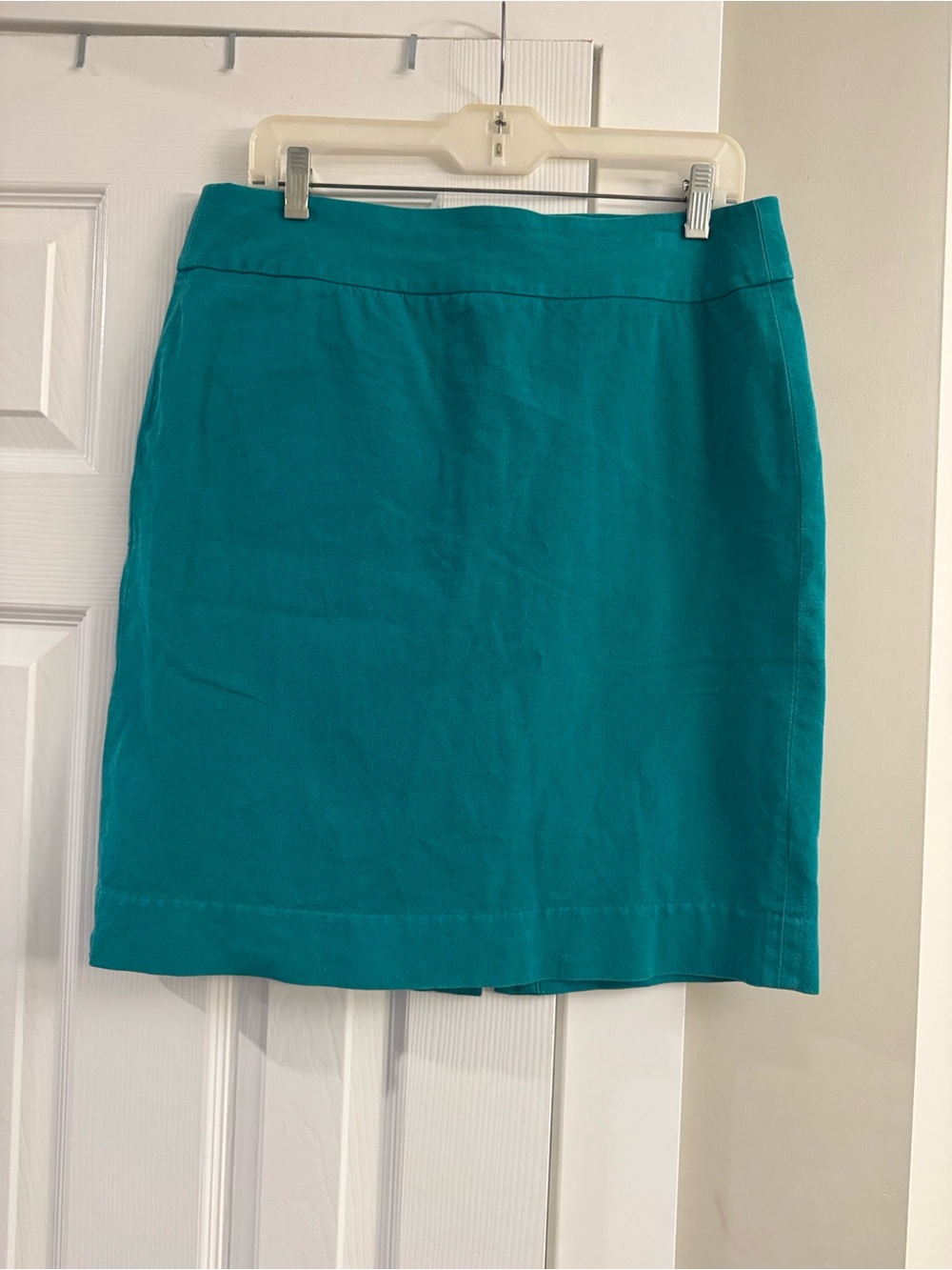 Banana Republic Teal Stretch-Denim Fabric Skirt